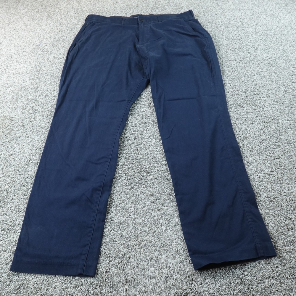 Abercrombie Fitch Pants Mens 36X32 Blue Chino Trouser Athletic Skinny Stretch